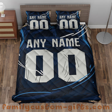 Custom Quilt Sets Minnesota Jersey Personalized Basketball Premium Quilt Bedding for Men Women